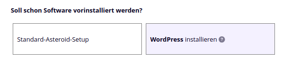 Dashboard Wordpress Preinstall